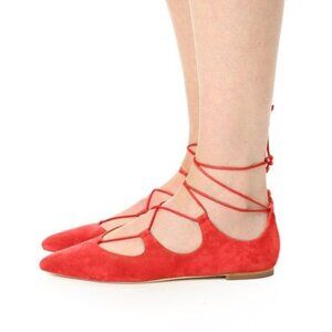 Loeffler Randall Ambra Poppy Suede Flats size 9.5